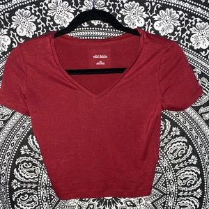 Maroon crop top